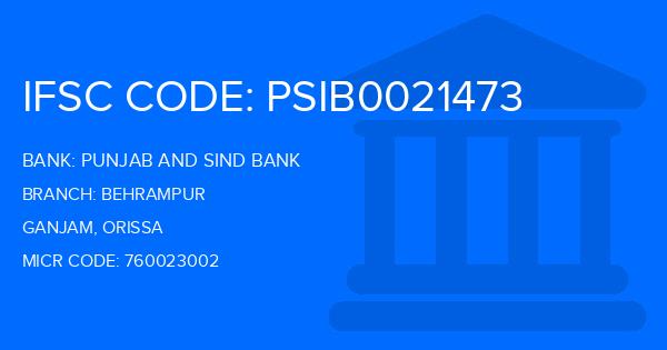 Punjab And Sind Bank (PSB) Behrampur Branch IFSC Code