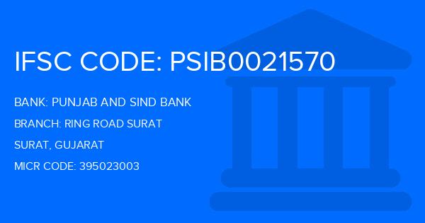 Punjab And Sind Bank (PSB) Ring Road Surat Branch IFSC Code
