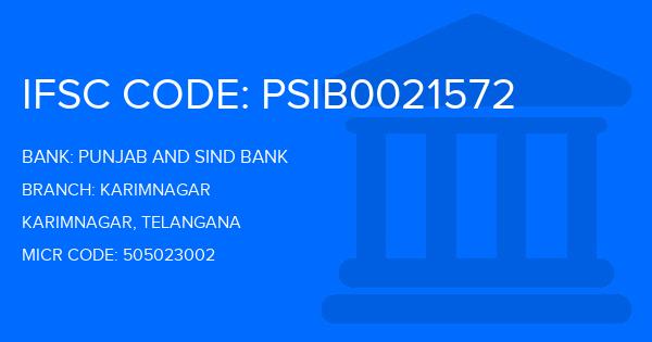 Punjab And Sind Bank (PSB) Karimnagar Branch IFSC Code