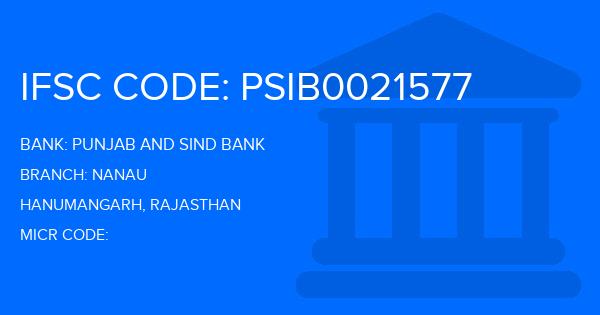 Punjab And Sind Bank (PSB) Nanau Branch IFSC Code