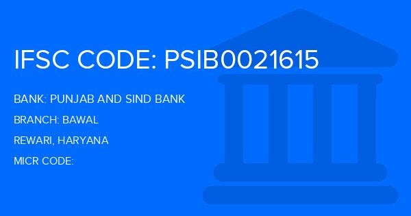 Punjab And Sind Bank (PSB) Bawal Branch IFSC Code