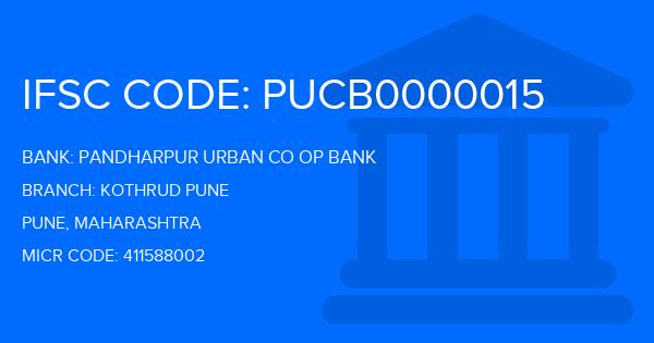 Pandharpur Urban Co Op Bank Kothrud Pune Branch IFSC Code