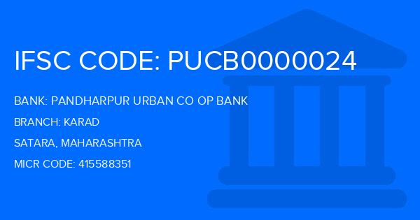 Pandharpur Urban Co Op Bank Karad Branch IFSC Code