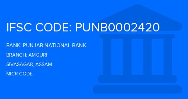 Punjab National Bank (PNB) Amguri Branch IFSC Code