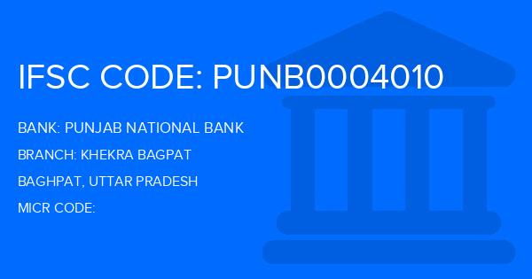 Punjab National Bank (PNB) Khekra Bagpat Branch IFSC Code