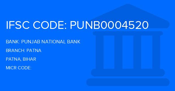 Punjab National Bank (PNB) Patna Branch IFSC Code