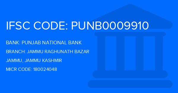 Punjab National Bank (PNB) Jammu Raghunath Bazar Branch IFSC Code
