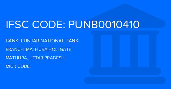 Punjab National Bank (PNB) Mathura Holi Gate Branch IFSC Code