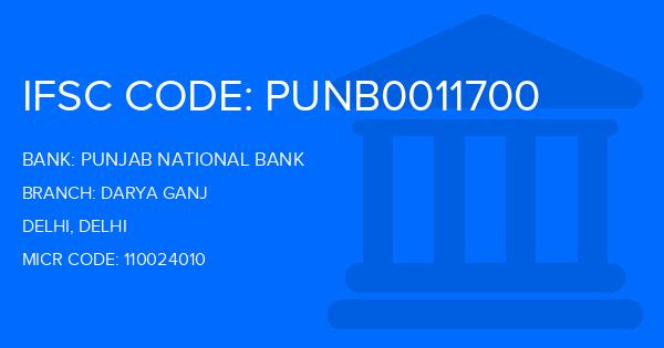 Punjab National Bank (PNB) Darya Ganj Branch IFSC Code