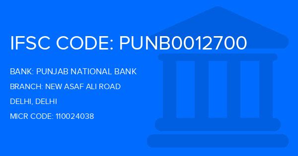 Punjab National Bank (PNB) New Asaf Ali Road Branch IFSC Code