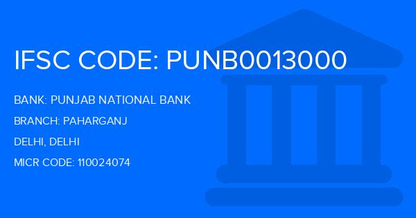 Punjab National Bank (PNB) Paharganj Branch IFSC Code