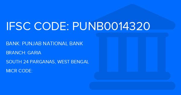 Punjab National Bank (PNB) Garia Branch IFSC Code