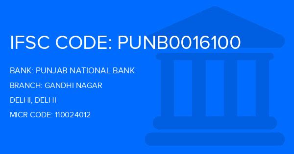 Punjab National Bank (PNB) Gandhi Nagar Branch IFSC Code