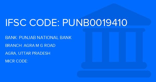 Punjab National Bank (PNB) Agra M G Road Branch IFSC Code