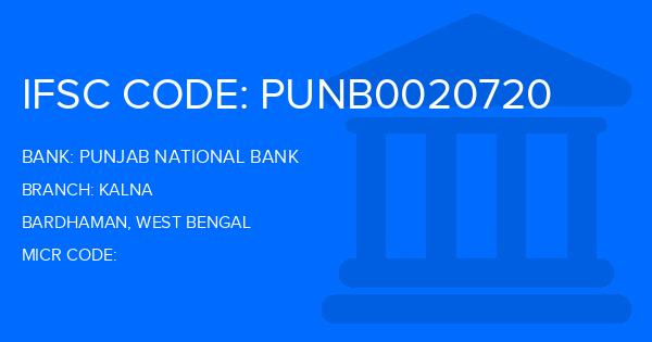 Punjab National Bank (PNB) Kalna Branch IFSC Code