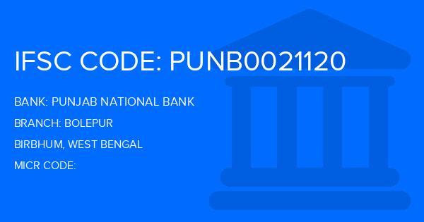 Punjab National Bank (PNB) Bolepur Branch IFSC Code
