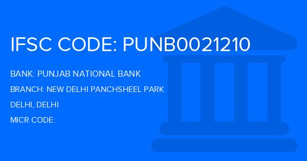 Punjab National Bank (PNB) New Delhi Panchsheel Park Branch IFSC Code