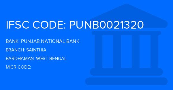 Punjab National Bank (PNB) Sainthia Branch IFSC Code