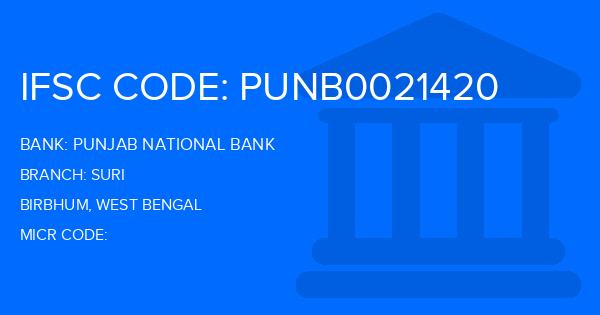 Punjab National Bank (PNB) Suri Branch IFSC Code