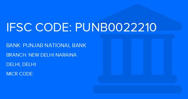 Punjab National Bank (PNB) New Delhi Naraina Branch IFSC Code