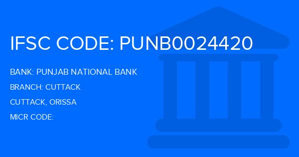 Punjab National Bank (PNB) Cuttack Branch IFSC Code