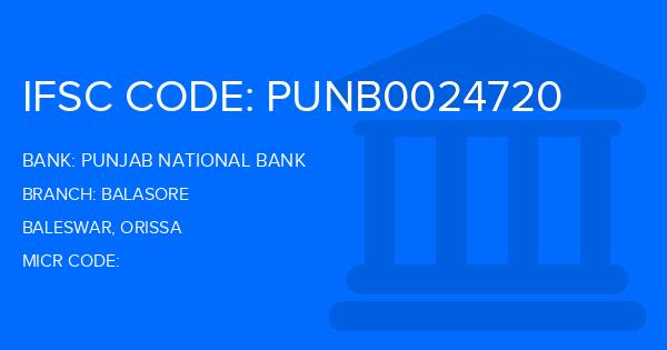 Punjab National Bank (PNB) Balasore Branch IFSC Code