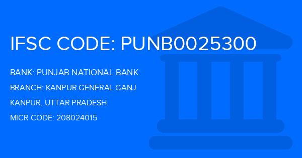 Punjab National Bank (PNB) Kanpur General Ganj Branch IFSC Code