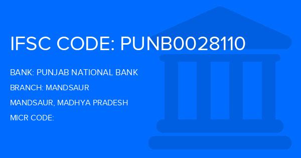 Punjab National Bank (PNB) Mandsaur Branch IFSC Code