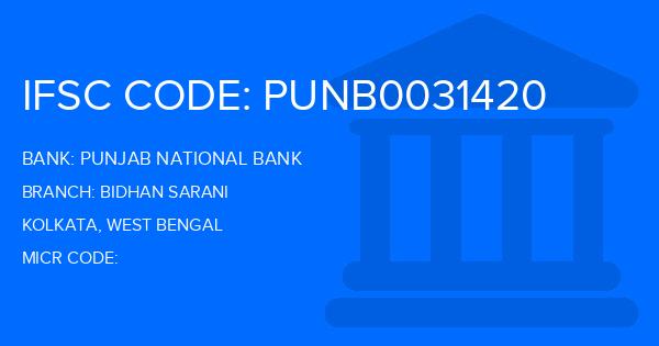 Punjab National Bank (PNB) Bidhan Sarani Branch IFSC Code
