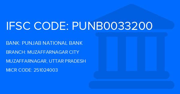 Punjab National Bank (PNB) Muzaffarnagar City Branch IFSC Code