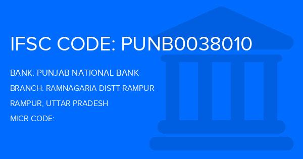 Punjab National Bank (PNB) Ramnagaria Distt Rampur Branch IFSC Code