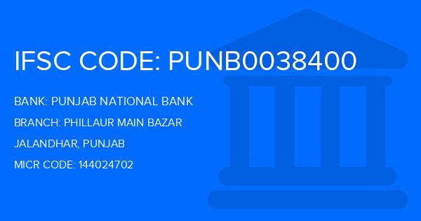 Punjab National Bank (PNB) Phillaur Main Bazar Branch IFSC Code