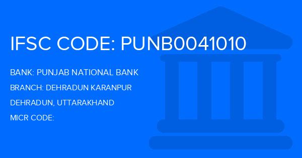 Punjab National Bank (PNB) Dehradun Karanpur Branch IFSC Code
