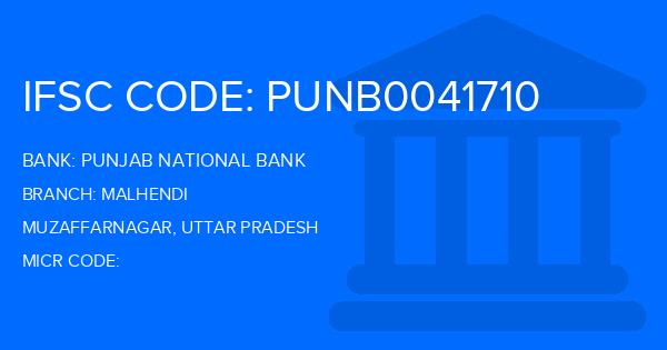 Punjab National Bank (PNB) Malhendi Branch IFSC Code