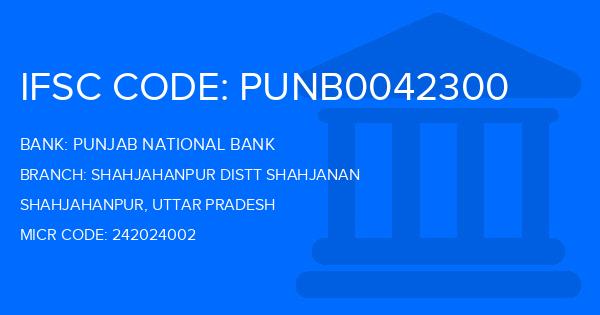 Punjab National Bank (PNB) Shahjahanpur Distt Shahjanan Branch IFSC Code