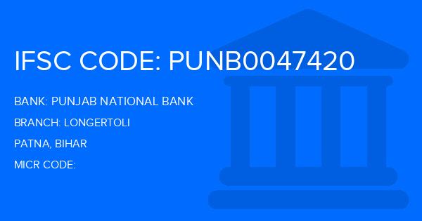 Punjab National Bank (PNB) Longertoli Branch IFSC Code