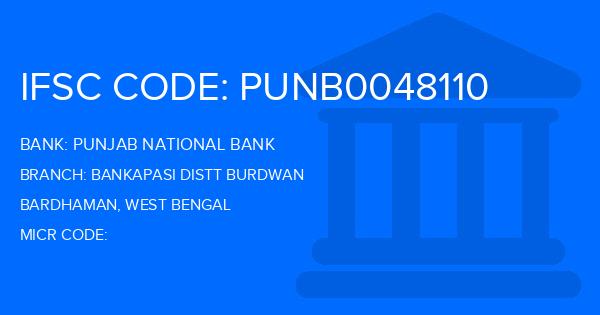 Punjab National Bank (PNB) Bankapasi Distt Burdwan Branch IFSC Code
