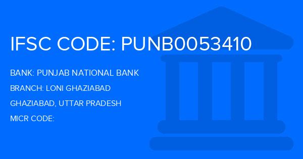 Punjab National Bank (PNB) Loni Ghaziabad Branch IFSC Code