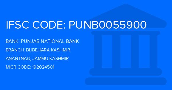 Punjab National Bank (PNB) Bijbehara Kashmir Branch IFSC Code
