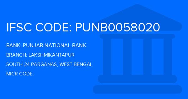 Punjab National Bank (PNB) Lakshmikantapur Branch IFSC Code