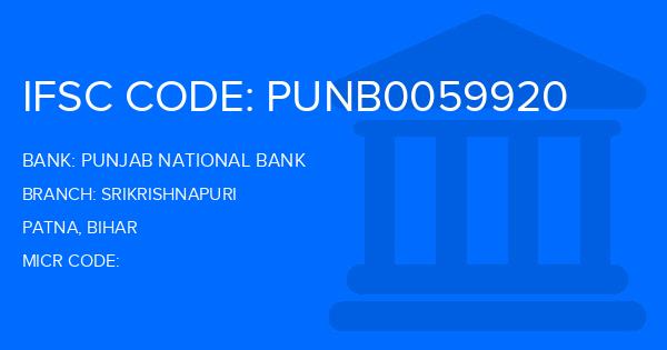 Punjab National Bank (PNB) Srikrishnapuri Branch IFSC Code