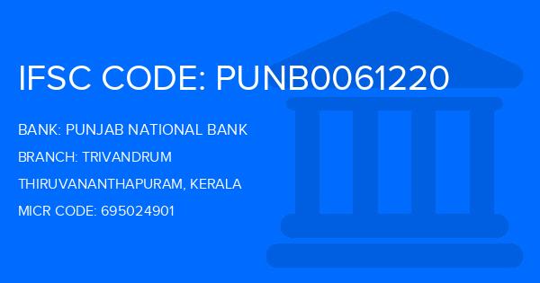 Punjab National Bank (PNB) Trivandrum Branch IFSC Code