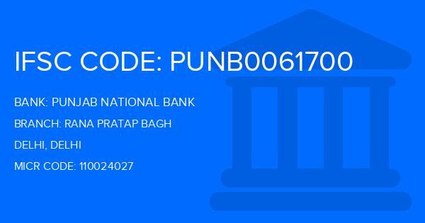 Punjab National Bank (PNB) Rana Pratap Bagh Branch IFSC Code
