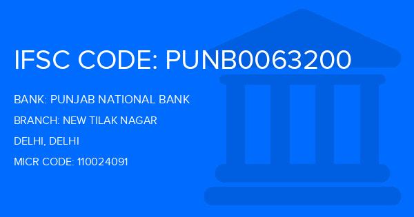 Punjab National Bank (PNB) New Tilak Nagar Branch IFSC Code