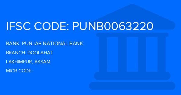 Punjab National Bank (PNB) Doolahat Branch IFSC Code