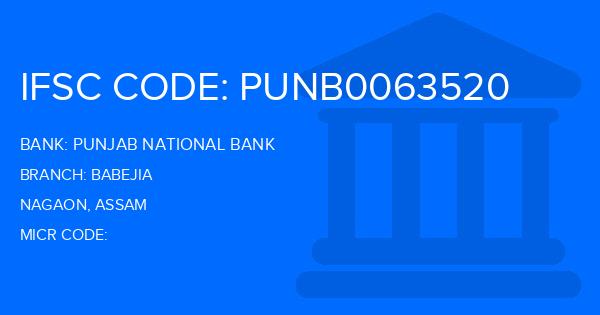 Punjab National Bank (PNB) Babejia Branch IFSC Code