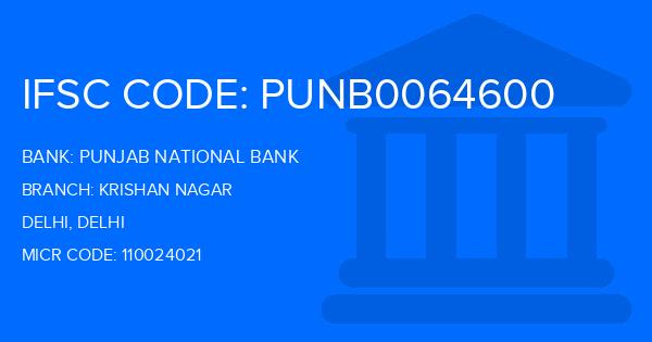 Punjab National Bank (PNB) Krishan Nagar Branch IFSC Code