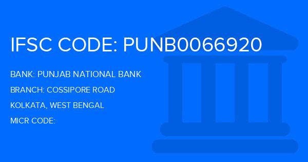 Punjab National Bank (PNB) Cossipore Road Branch IFSC Code