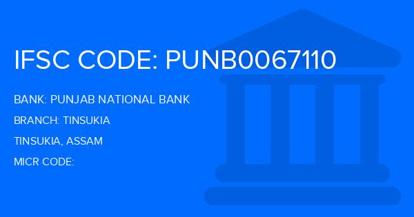 Punjab National Bank (PNB) Tinsukia Branch IFSC Code
