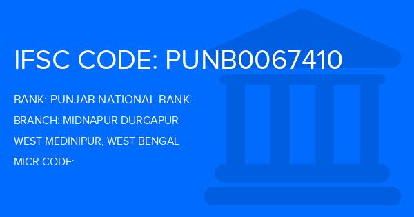 Punjab National Bank (PNB) Midnapur Durgapur Branch IFSC Code